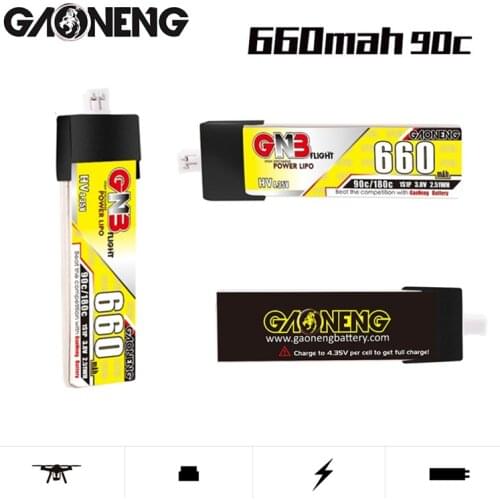 2/4/6/8/10Pcs GNB Max 180C 1S HV Lipo Battery Charger Set 4.35V 660mAh With PH2.0 For Emax Tinyhawk King Kong Ldarc TINY7 Drone