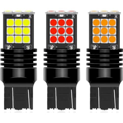 2pcs Car LED 1156 BA15S P21W 1157 BAY15D P21/5W 3157 7443 W21/5W T20 LED Bulbs R5W 1500LM White Car Turn Signal Brake Lights