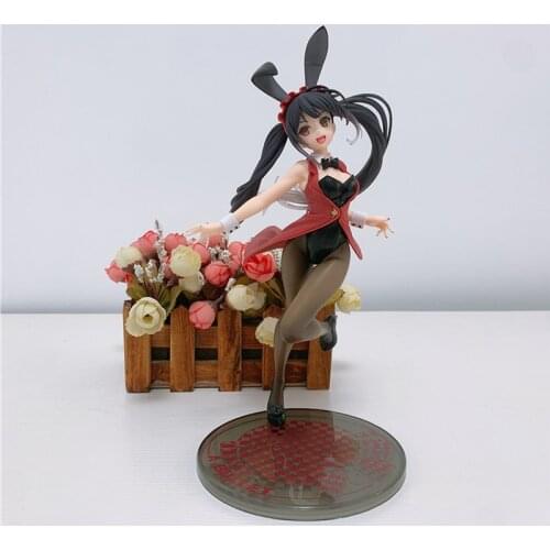 20CM Date A Bullet Tokisaki Kurumi Coreful Figure Bunny Ver Original PVC Action Figure Collection Toys For Children Gifts