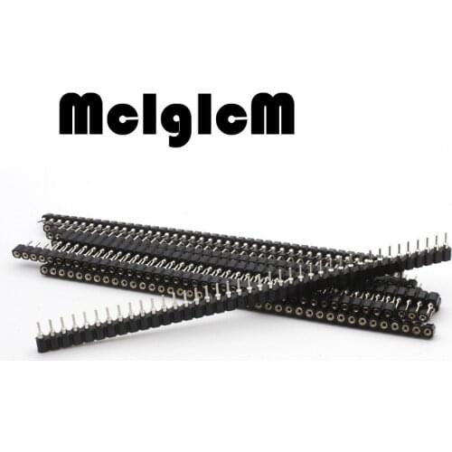 200pcs/lot Single Row female pin header 40Pin 2.54mm Round Female Pin Header connector 1x40, 1*40pin Free shipping