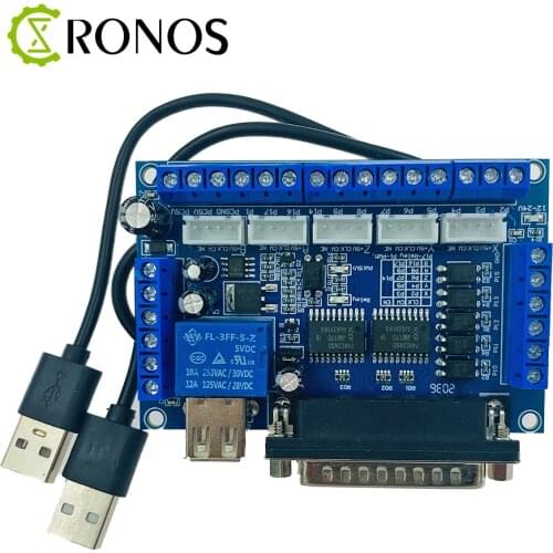 MACH3 CNC 5-axis Stepper Motor Driver Control Board Interface Board, Used For Engraving Machine With Optocoupler Isolation