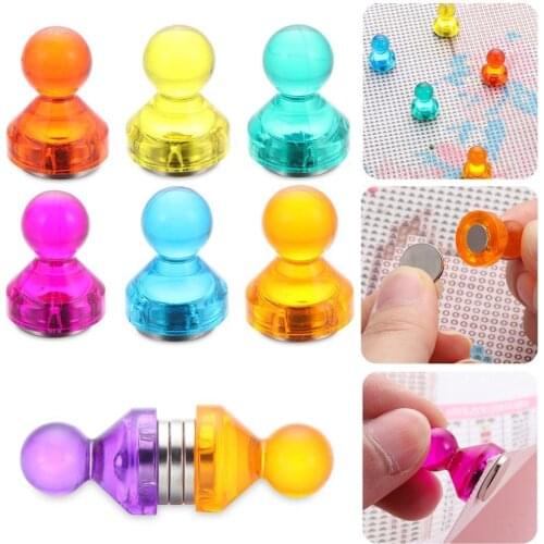 6 Pcs Transparent Magnetic Nail Office Thumbtack Strong Neodymium Magnets Cones Magnets Painting Magnet Push Pins Home Tools