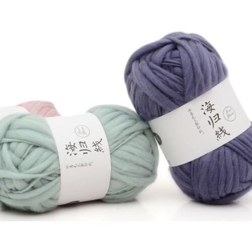 63m/Ball Ice Line Thick Yarn Wool Rod Needle Wire Woven Scarf Line Neck Hat Thick Wool Chunky Crochet Threads Bulky Crochet Yarn