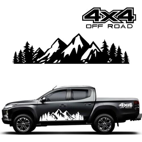 Car Sticker 4X4 Off Road Graphic Vinyl Decal For Ford Ranger Raptor Pickup Isuzu Dma Nissan NAVARA Toyota Hilux Auto Accessories