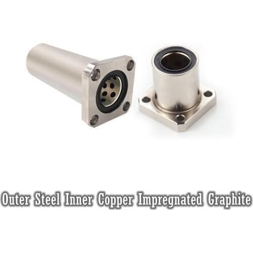 Oilless Bearings LMK40UU LMK40LUU LMK50UU LMK50LUU LMK60UU LMK60LUU LMK80UU Outer Steel Inner Copper Impregnated Graphite