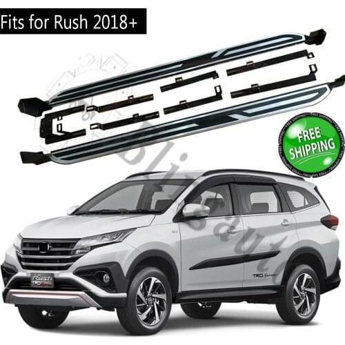 Aluminium alloy side step fits for T-oyota Rush 2018 2019 2020 running board nerf bar protect pedal side stairs charis 2pcs 1set