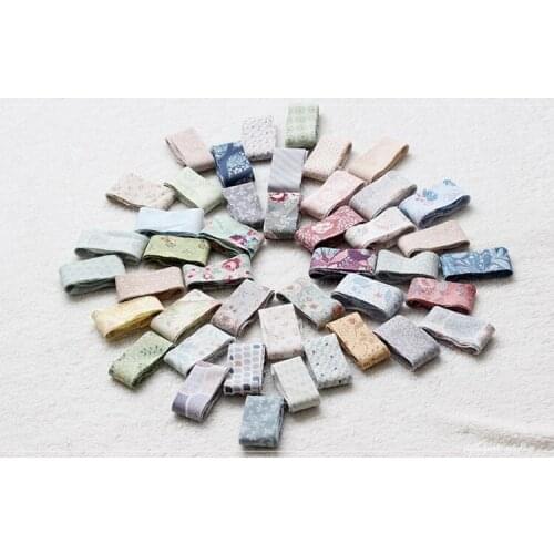 Dailylike Cotton Ribbons Cotton Strips Fabric Ribbon Patchwork Textile for Wrapping Fabric Edges Sewing Fabric DIY Gift Wrapping