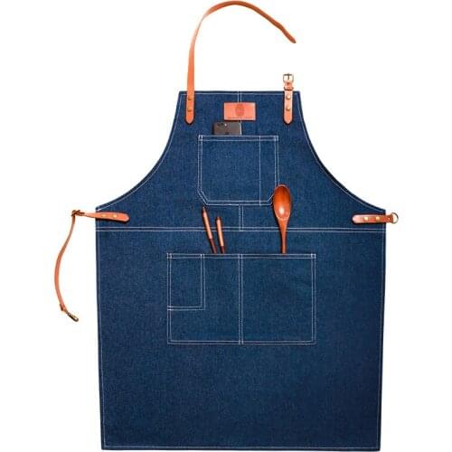 Denim Apron Milk Tea Shop Barista Cake Baking Shop Barber Restaurant Waiter Workwear