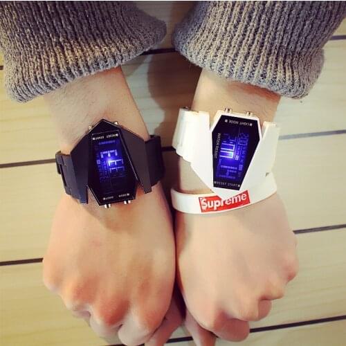 Men Women Airplane Plane Luminous Led Original Digital Watches Casual Fashion Function Electronic Wristwatches