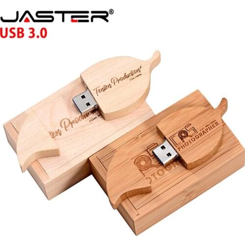 JASTER tree leaf + box flash drive gift 64 GB 32 16 8 4 pen USB 3.0 usb (10pcs free logo)
