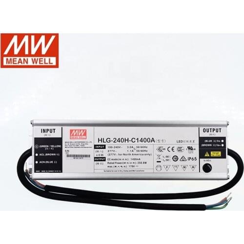 Original Taiwan Meanwell LED Driver HLG-240H-C1400A 250W power supply for 5pcs cree cxb3590/clu048 1212