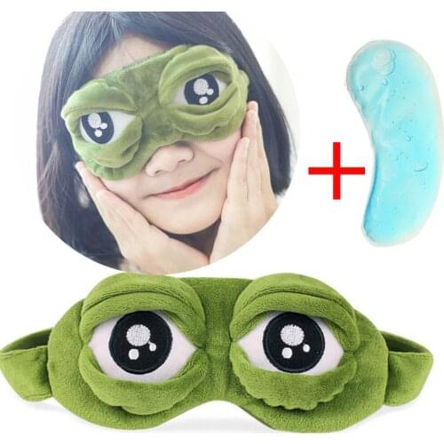 Cute Eyes Cover The Sad 3d Eye Mask Cover Sleeping Rest Sleep Anime Funny Gift Lunch Break Hypnosis Ice Bag Blindfold Shading