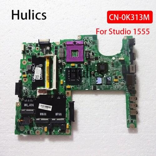 Hulics Original For Dell Studio 1555 Laptop Motherboard CN-0K313M 0K313M K313M DA0FM8MB8E0 main board