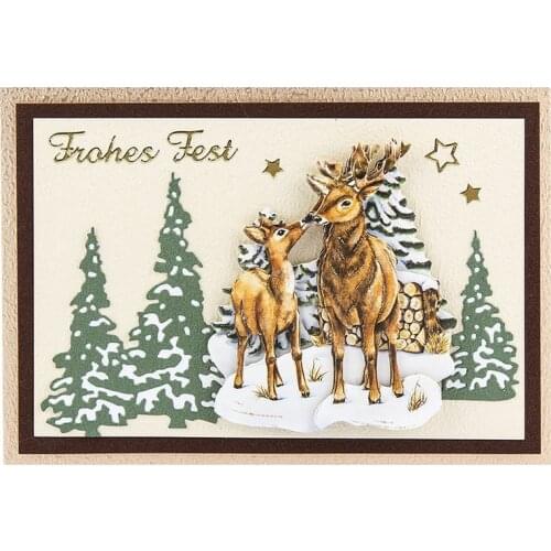 Christmas Moose Tree Metal Cutting Dies DIY Card Album Photo Make Scrapbook Crafts Stencil New Supplies Die Cuts 2020