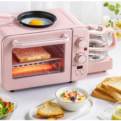 Multifunctional Toaster Oven Breakfast Machine Coffee Machine Egg Cooking Pan Three-in-One Breakfast Machine