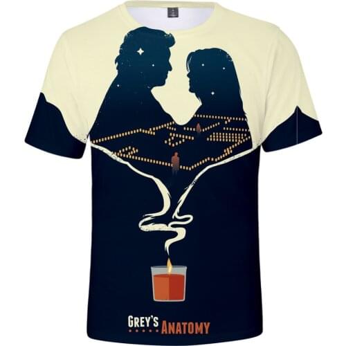 Fashion 3d Print T-shirt Guys Tshirt Tee Clothes Grays Anatomy T Shirt Unisex Tumblr Greys Anatomy Gifts Fall Short Punk Style