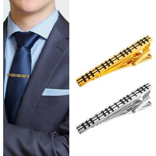 Men tie clips for shirts business suit tie clip yellow gold color fathers gift wholesale mens tie clip T2297