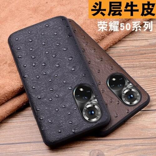 2021 New Luxury Genuine Leather Phone Case For Honor 50 Se Pro Crocodile Grain Luxury Cover For Honor50 Se Pro