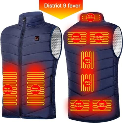 Electric Heated Jackets Vest Men Women Heating Coat USB Electric Cotton Outdoor Coat Winter Thermal Warmer Jackets Vest no batte