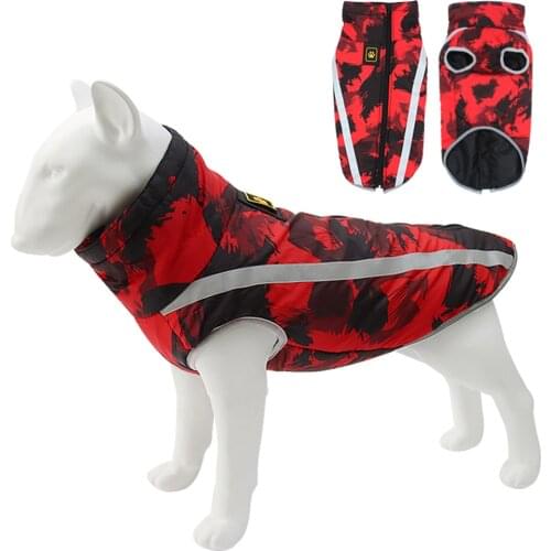 Dog Clothes Fashion Thicken Warm Coat Reflective Vest Waterproof Jackets For Small Medium Large Dogs Vest Pet Windproof Outfits