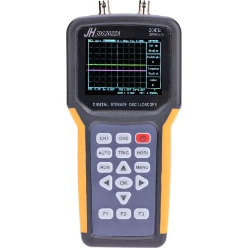 JDS2022A Professional Digital Oscilloscope kit+Waveform Generator Portable USB 2 Channels 20MHz 200MSa/s Diode measurements