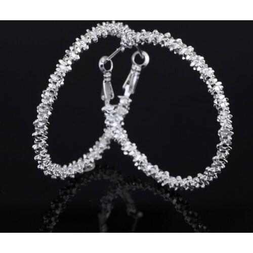 Hoop Earrings high quality free shipping 925 sterling silver earrings fashion jewelry earrings beautiful Round Earrings
