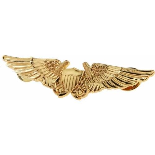 US USMC AVIATION OFFICER PILOT GOLD WING METAL BADGE PIN INSIGNIA BROOCH Military Store