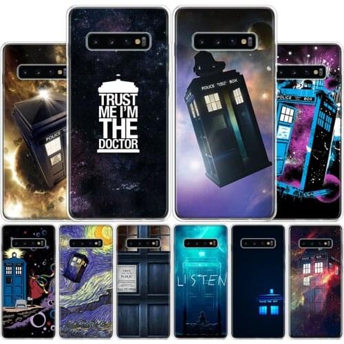 Tardis Box Doctor Who TV Cover Phone Case For Samsung Galaxy S10 S20 Ultra Note 10 9 8 S9 S8 Plus Pro Lite S7 S6 J4 J6 J8 + Coqu