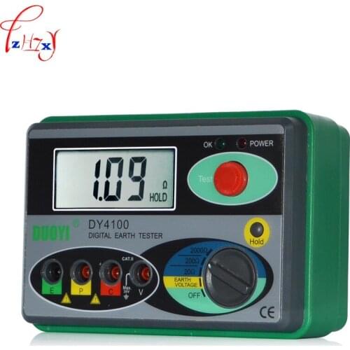 Ground resistance tester DY4100 high precision digital lightning protection test ground shake table AA 1.5V * 6 / 12V * 1