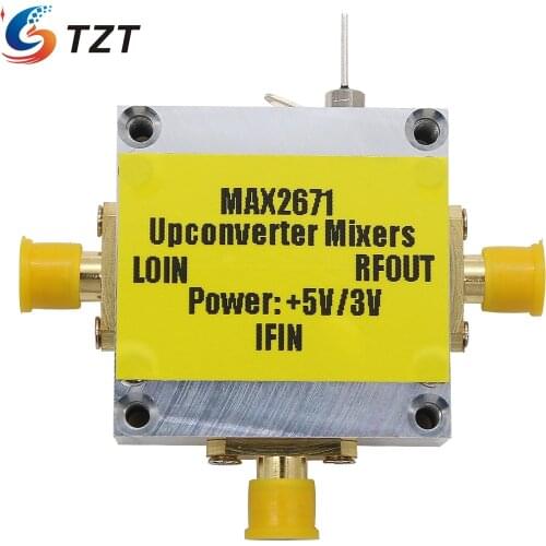 TZT 400MHz-2.5GHz Upconverter RF Frequency Mixer Converter SMA Interface Low Noise MAX2671