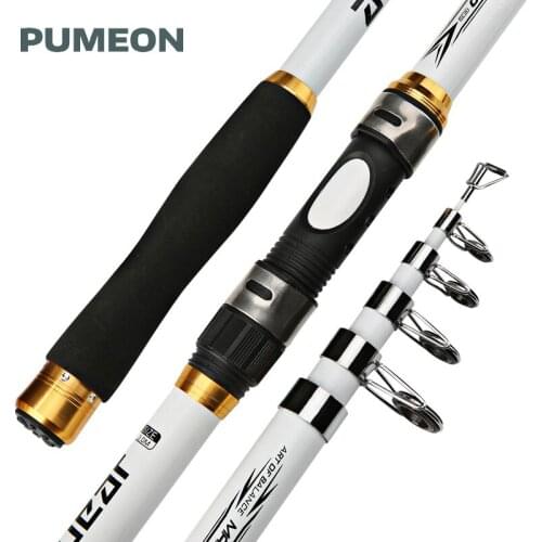 PUMEON 2.1M-3.6M Sea Pole High Hardness Telescopic Fishing Rod Suitable Float Freshwater Beautifully Spinning Rod Fishing Tackle