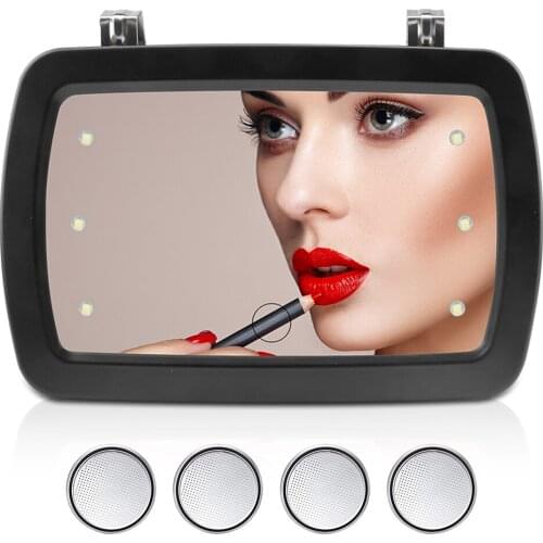 Universal LED Lights Car vanity mirror Adjustable Makeup Sun-shading Cosmetic Mirror Automobile Touch Screen Make Up Mirror