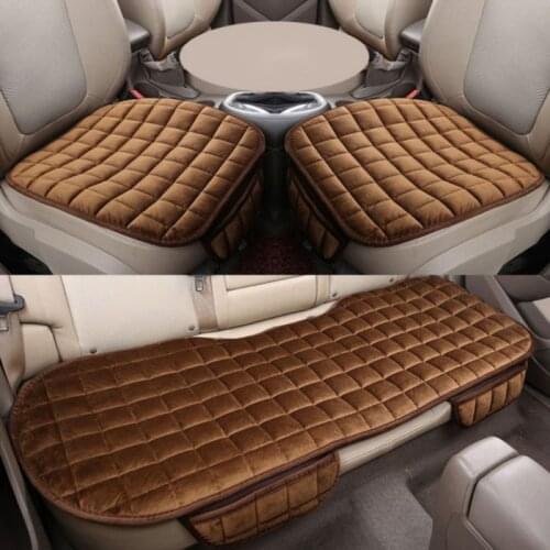 Universal Car Seat Winter Warm Plush Mat Thicken Front Rear Car Seat Cushion Chair Car Interior Seat Cover Pad Mat