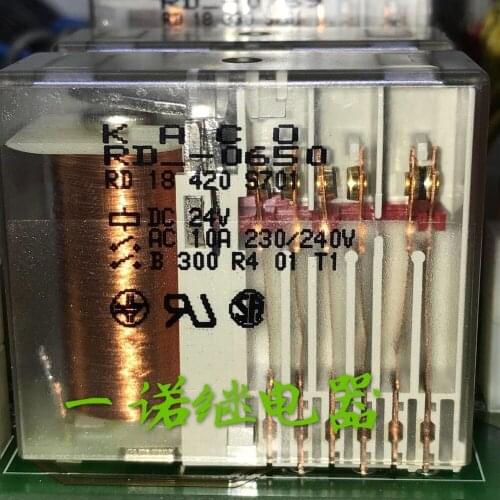 Safety Protective 24V relay RD-0650 RD 18 420 S 701 RD18420S701 DC24V 24VDC 24V 10A 230VAC 240VAC 14PIN