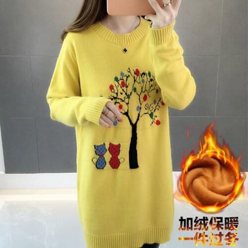 Womens Loose Embroidered Pullovers Sweaters Spring Autumn Fashion Plus Size Round Neck Long Sleeve Jumper Ladies Knitted Top 4XL