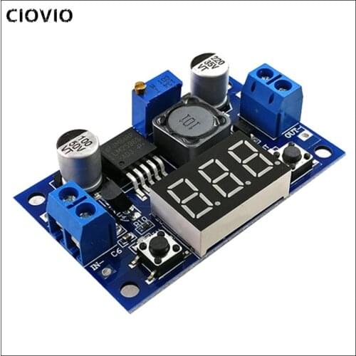 DC-DC Buck Step Down Module LM2596 DC/DC 4.0~40V to 1.25-37V Adjustable Voltage Regulator With LED Voltmeter CIOVIO