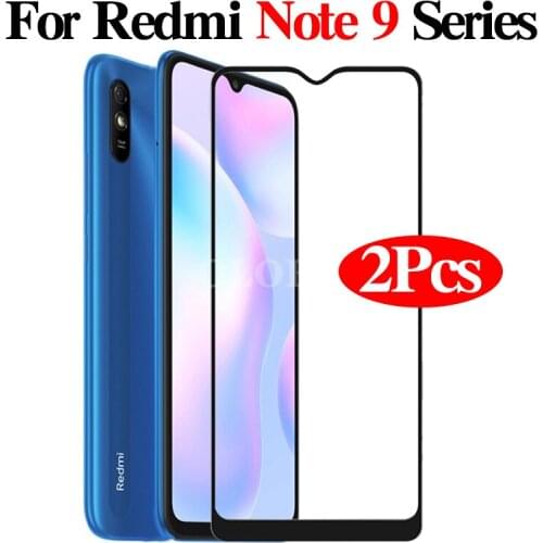2Pcs Tempered Glass For Xiaomi Xiamoi Redmi Note 9 Pro Note9 Note9S Note 9S 9Pro Redme 9a Screen Protector Full Protective Film