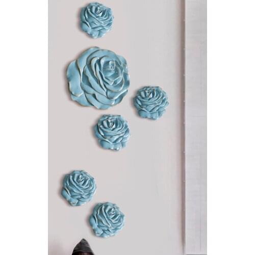 3D Three-dimensional Rose Flower Wall Hangings Creative Living Room Bedroom Wall Hangings Wall Decorations Home Decor
