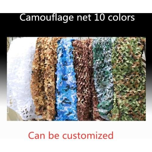 6X6M 6X10M 7X7M 7X10M Reinforced Camouflage Net Swimming Pool Beach Gazebo Garden Sun Shelter Camo Canvas Netting 10 Colors