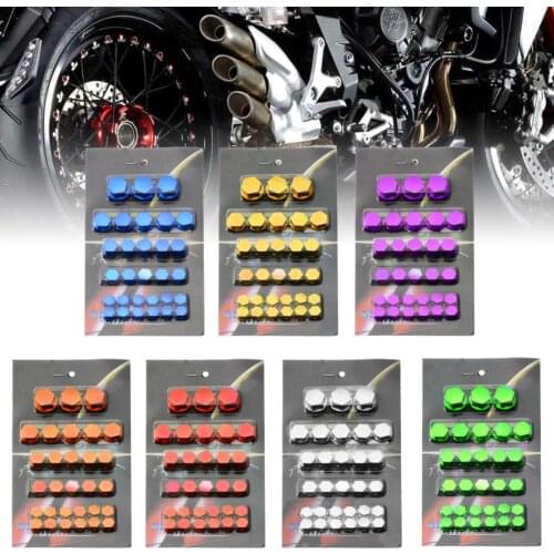 30pcs/Set Motorcycle Modification Accessories Head Screw Nut Cap Cover Decorative Parts For Yamaha Kawasaki Honda
