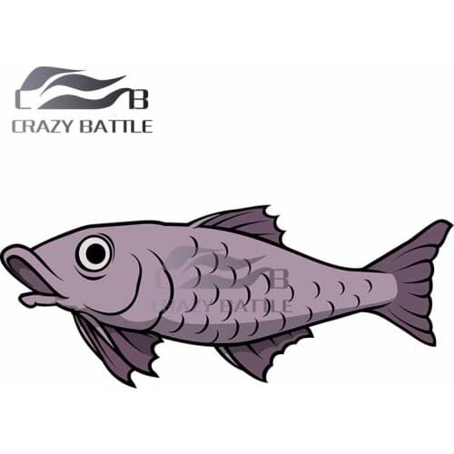 Crazy Battle 13 x 5.3cm For Snap Fish Anime Car Stickers and Decals Vinyl Scratch-proof JDM Car Door Window Fashion Decoration