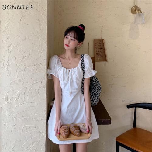 Белые летние платья BONNTEE China At AliExpress