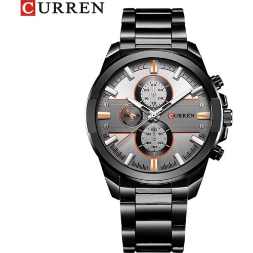 CURREN Luxury Brand men watches stainless full steel men quartz watch waterproof male clock Famous business Relogio Masculino