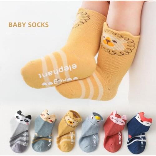 Cartoon Printing Baby Cotton Socks Anti Slip Baby Socks Elastic Thick Warm Floor Sock Toddler Baby Stuff Floor Sock Shoes