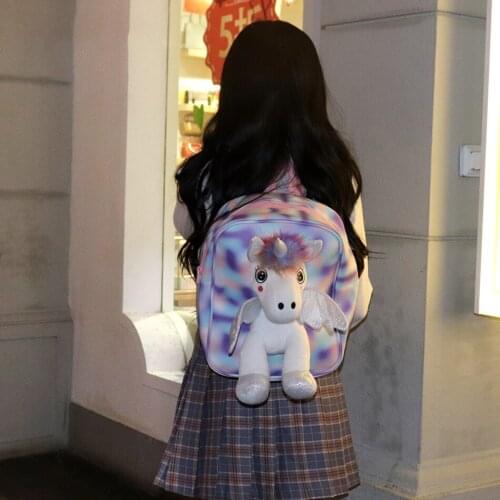 Kids Girls Boys Childrens Backpack Rainbow Cute Unicorn Zipper Backpack 3T