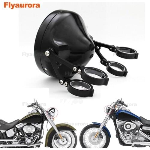 For Harley models with 7" headlight Bucket Housing Mount Bracket for Yamaha YBR125 YBR 125 02-13 for Honda for kawasaki w800