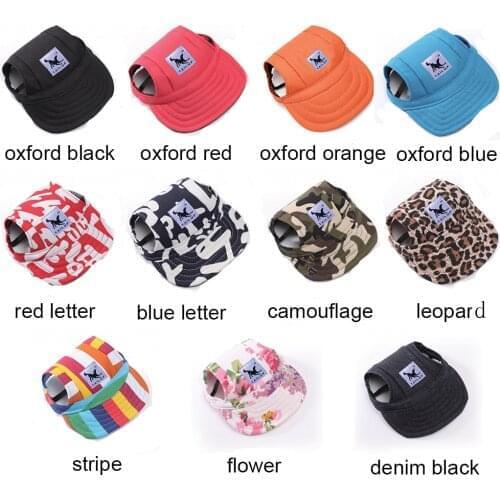 Large Size TAILUP Dog Hat With Ear Holes Summer Canvas Baseball Cap For Small Pet Dog Accessories Hiking Pet Products