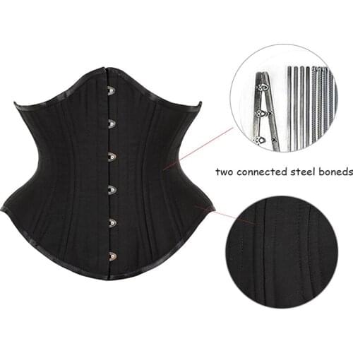 Steampunk Corset Slimming Tummy Control Corselet Waist Trainer Underbust Black Gothic Bodice High Waist Women Sexy Clothing