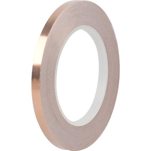 2 Pcs/ 5MM X30M Copper Foil Tape Adhesive Copper Tape Shield Tape Single Conductive Film COPPER FOIL TAPE Strap