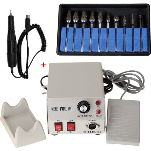 Micromotor Dental Polisher N2 110V/220V +35,000rpm Electric Micro Motor+10*HP2.35mm Polisher Burs